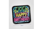 Paperdreams Huldeschild neon 50 cm  - Happy Birthday