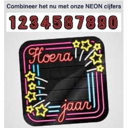 Paperdreams Tribute bouclier néon 50 cm - Blanco