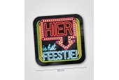 Paperdreams Huldeschild neon 50 cm  - Hier is het feestje