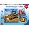 Ravensburger puzzel Bouwvoertuigen 3x49pcs