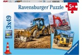 Ravensburger puzzle Véhicules de construction 3x49pcs