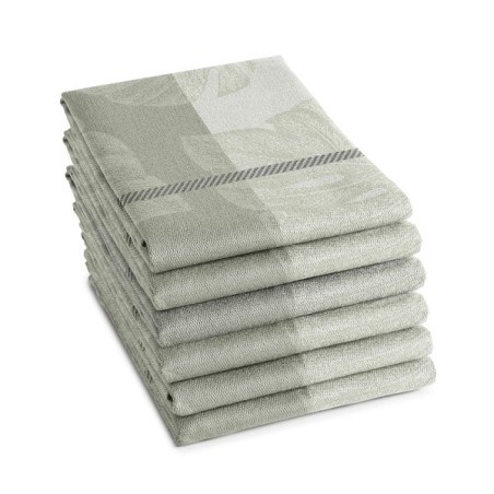 DDDDD Torchon Monstera crème 60x65cm 6 pièces