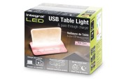 Integral LED USB tafellamp roze dimbaar + oplaadfunctie voor telefoon