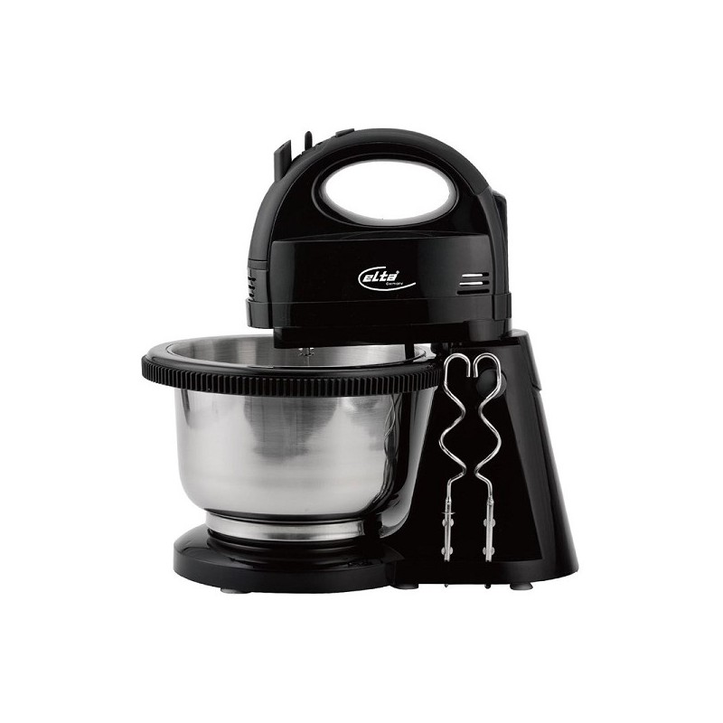 Elta Batteur à main avec bol rotatif 300W noir/inox