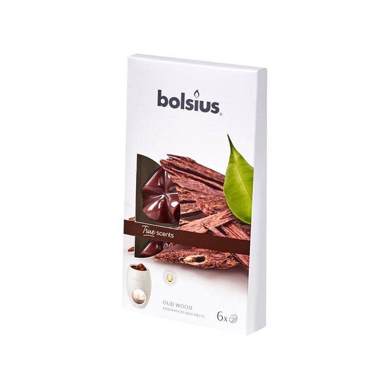 Bolsius Waxmelts True Scents Oud Wood 6 stuks
