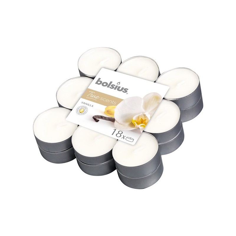Bolsius Bougie chauffe-plat parfumée 18 pièces True Scents Vanille