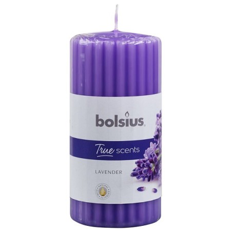 Bougie pilier Bolsius parfum True Scents Lavande 120/58