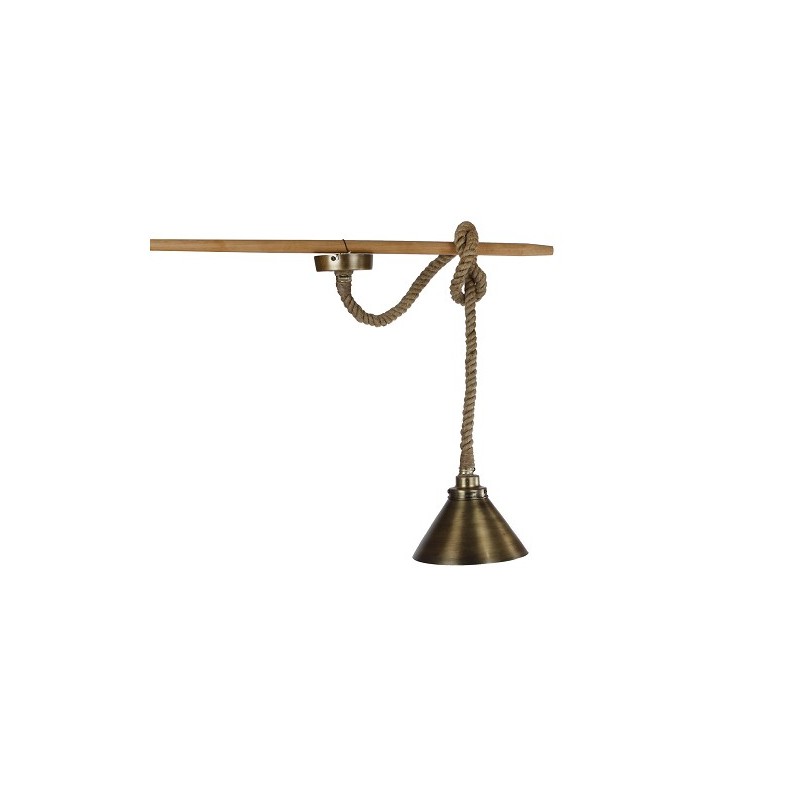 Hanglamp rond dik touw zink metaal 25x25x15cm