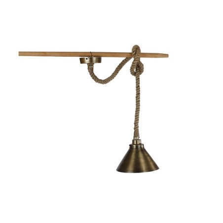 Hanglamp rond dik touw zink metaal 25x25x15cm