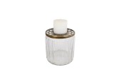 Bougeoir rond "Open Jar" verre clair 16x16x15cm