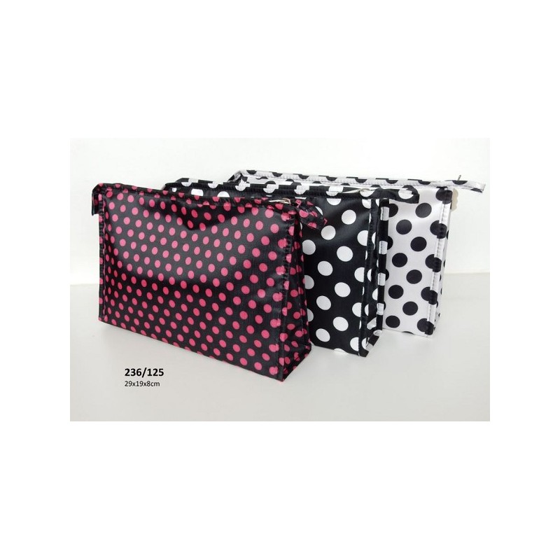 Trousse de toilette à pois 29x19x8cm