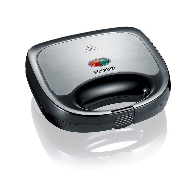 Severin Toaster grille-pain à sandwich 600W acier inoxydable brossé noir