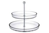 Palladio Etagere verre 2 couches Ø27 et Ø22cm