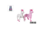 Licorne marchant avec lumière et son 18x17cm. Les piles sont incluses.