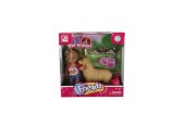 Cute Girl 10cm Met Hond En Puppies
