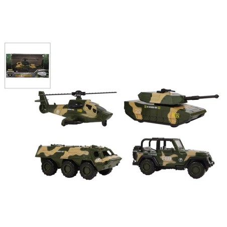 Véhicule militaire moulé sous pression roue libre 1:64 12cm