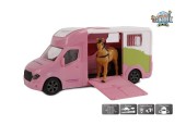 Kids Globe Anemone paardentruck die cast licht geluid roze 20cm
