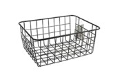 Corbeille en fil noir mat 28x22x12,5cm