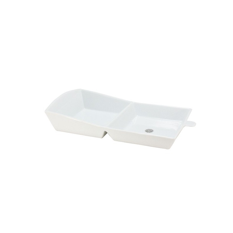 Hamburgerdoos schaal wit 25x14cm