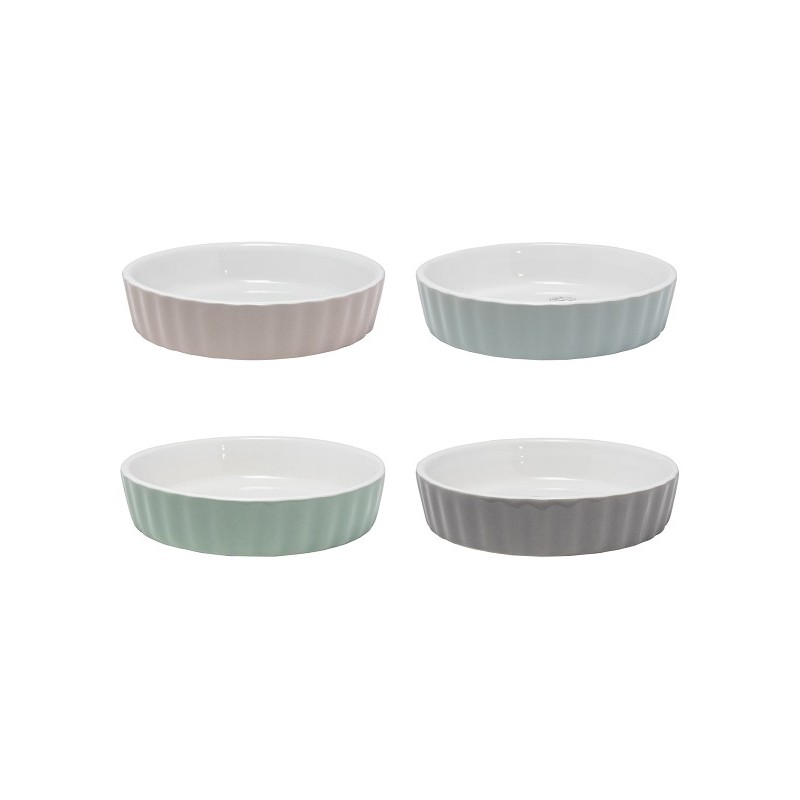 Moule à cake-quiche en céramique Ø11,5cm pastel