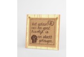 Paperdreams Wooden sign - Het geheim van een goed huwelijk