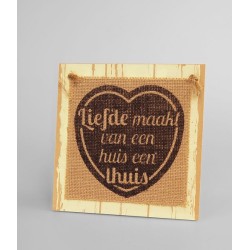 Paperdreams Wooden sign - Liefde maakt