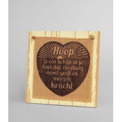 Paperdreams Wooden sign - Hoop is een lichtje