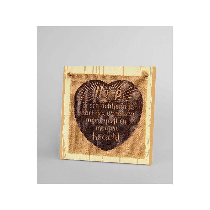 Paperdreams Wooden sign - Hoop is een lichtje