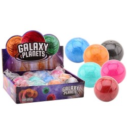 Boule rebondissante à paillettes John Toy Galaxy 65mm