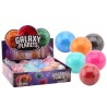 Boule rebondissante à paillettes John Toy Galaxy 65mm