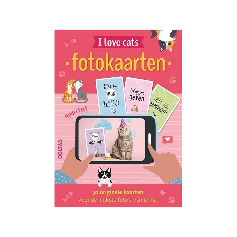 Cartes photo Deltas - J'aime les chats