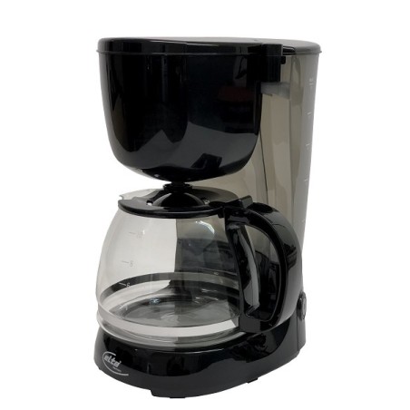 Cafetière Elta 10 tasses 1,25L 750W noire avec verseuse en verre
