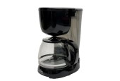 Cafetière Elta 10 tasses 1,25L 750W noire avec verseuse en verre