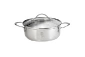 BerlingerHaus Silver Jewellery RVS Kookpan laag Ø20 cm met glazen deksel ook inductie 2,0L 20x7cm