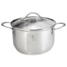 BerlingerHaus Silver Jewellery Casserole en acier inoxydable Ø18 cm avec couvercle en verre également induction 2,6L 18x11cm