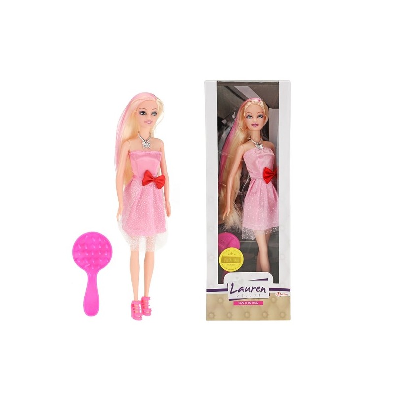 Toi Toys Lauren Teen poupée en robe rose avec cadenas rose 29cm
