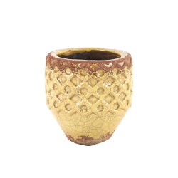 Pot de fleurs Rosana M Ø13x13cm jaune