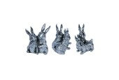 Couple de lapins poly 11cm