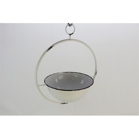 Plantenschaal hangend 41x31x48cm wit