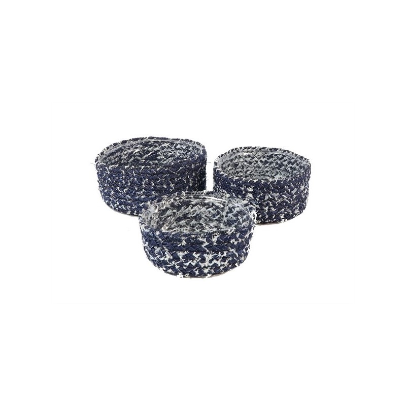 Basket Jeans avec plastique à l'intérieur lot de 3 pièces