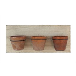 Plantenschap hout met 3 Potten 46x10,5x20cm