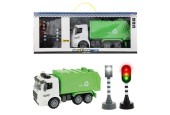 Toi Toys Set vuilniswagen frictie + verkeerslicht (licht+geluid)