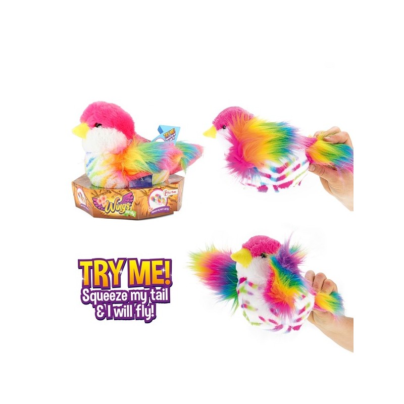 Toi Toys Oiseau en peluche avec ailes mobiles