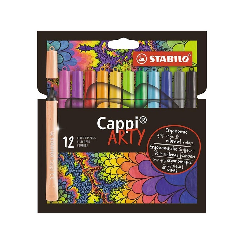 Stabilo Cappi Arty viltstiften 12 stuks in etui