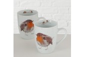 Boltze Home Tasse Robin 330 ml Porcelaine naturelle