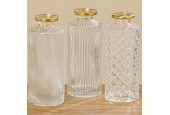 Boltze Home Vase Adore Ø5x13cm verre transparent transparent