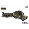 Kids Globe Land Rover avec remorque et bateau militaire moulé sous pression pb27cm