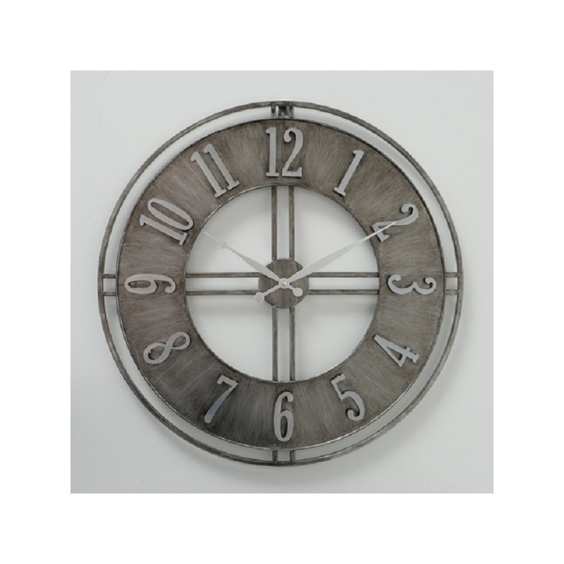 Boltze Home Wandklok Hudson Ø60cm grijs metaal