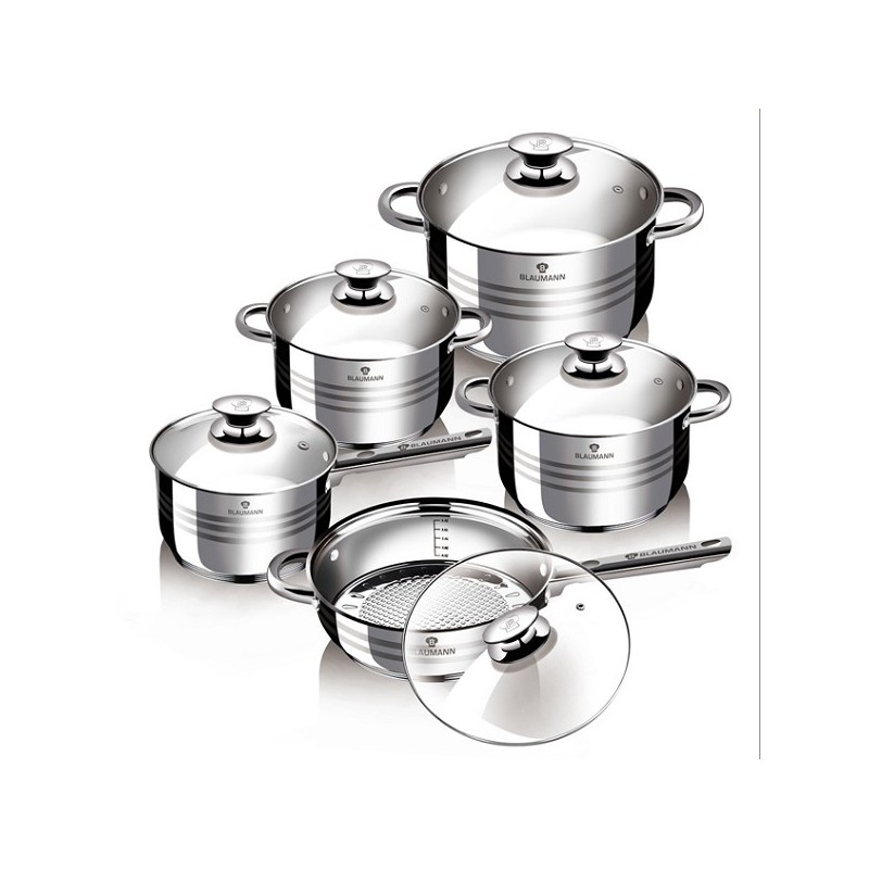 Blaumann Gourmet line 7-delig RVS Pannen Set ook inductie