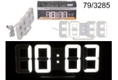 Horloge numérique LED avec alarme, affichage de la date et de la température 21,5x7,5cm